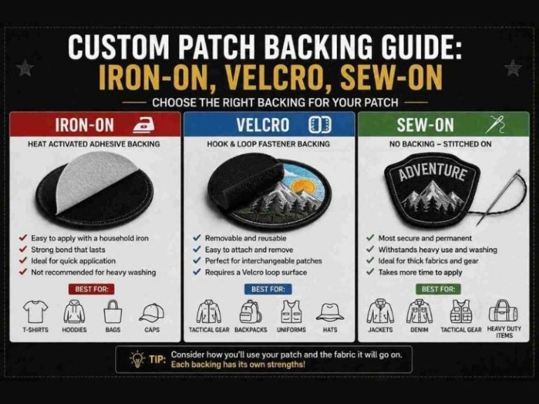 Types Of Custom Patches Explained: Embroidered, PVC, Woven
