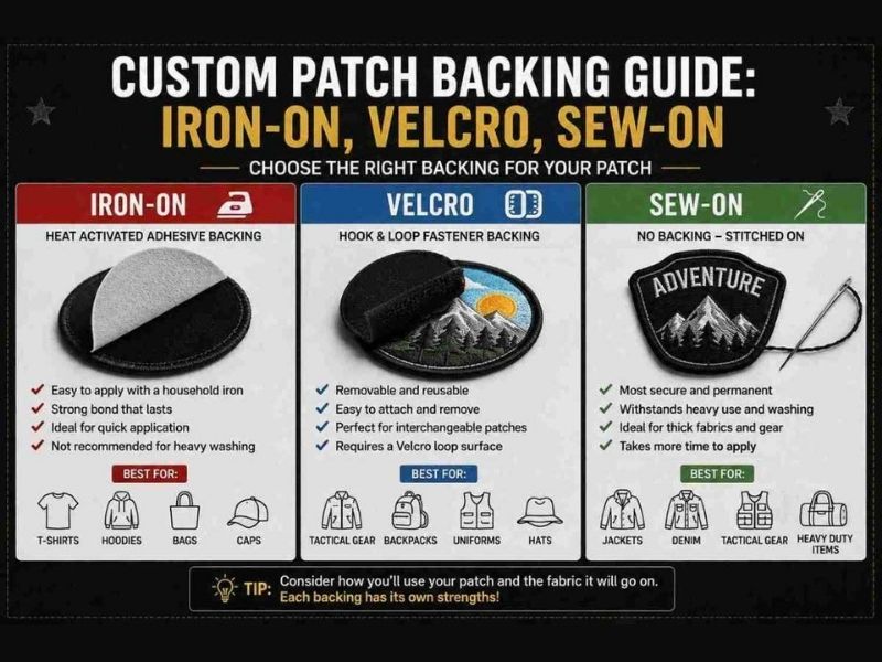 Types Of Custom Patches Explained: Embroidered, PVC, Woven