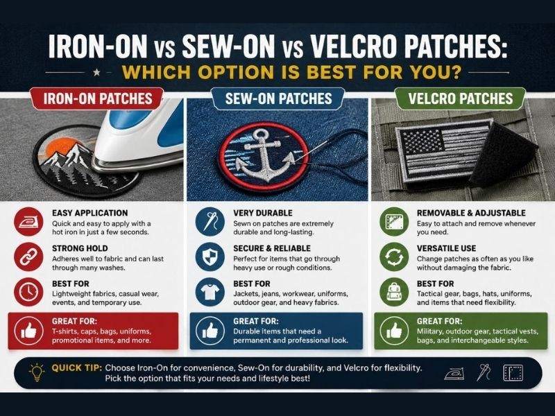 Iron-On vs Sew-On vs Velcro Patches Which Is Best